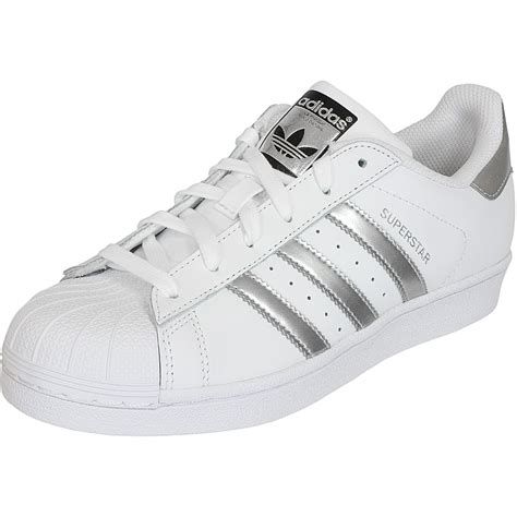 adidas superstar damen damen weiß silber|adidas superstar shoes.